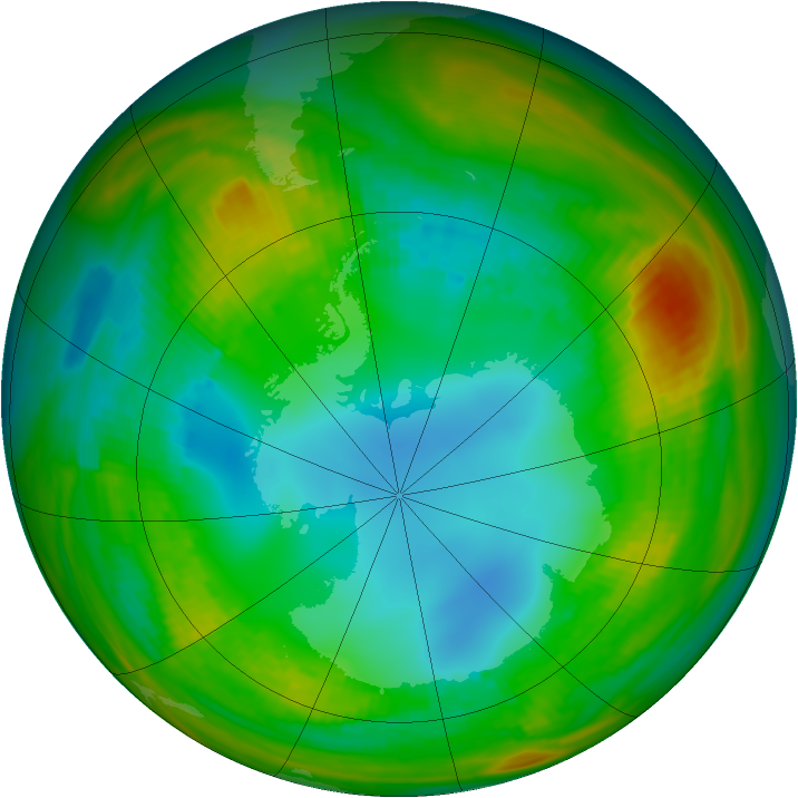 Antarctic ozone map for 04 August 1983